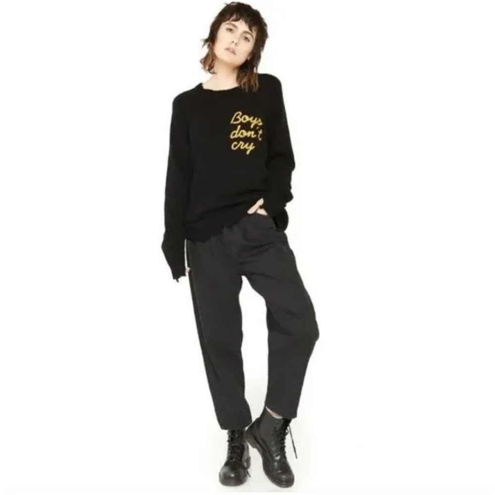 1 Sandrine Rose x Free People relaxed fit black denim pants NWT